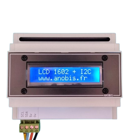 Écran LCD1602 HD44780 16×2 avec adaptateur I2C et boitier